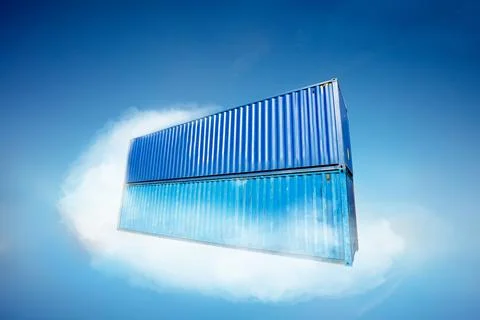 Container in cloud a software infrastructure concept 写真素材