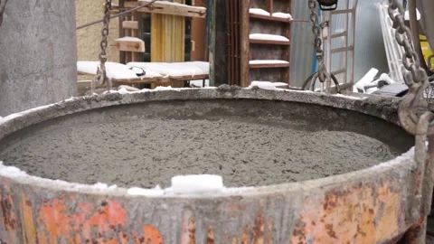 Container with concrete Stock Footage 163566964
