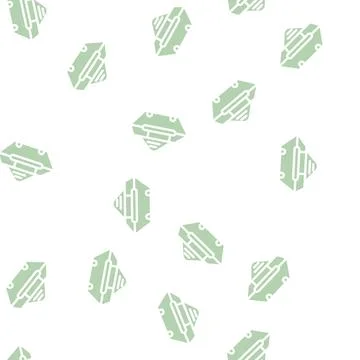 Container with construction garbage glyph vector seamless pattern Stock Illustration