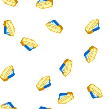 Container with construction garbage isometric icon seamless pattern イラスト素材