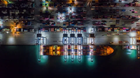 Container , container ship in export and import business and logistics. Stock Footage 130036783