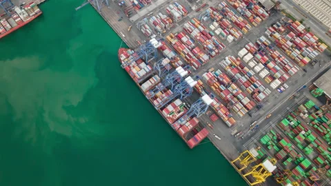 Container , container ship in export and import business and logistics. Stock Footage 130913750