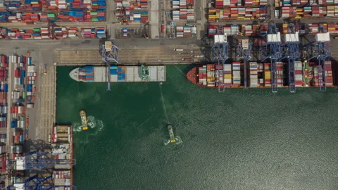 Container , container ship in export and import business and logistics. Stock Footage 130913791