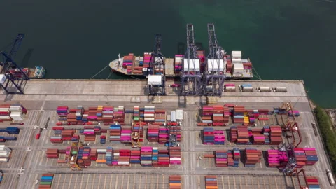 Container , container ship in export and import business and logistics. Stock Footage 130914501