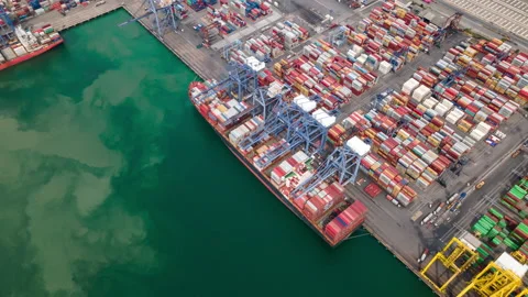 Container , container ship in export and import business and logistics. Stock Footage 130915917