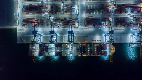 Container , container ship in export and import business and logistics. Stock Footage 130916622
