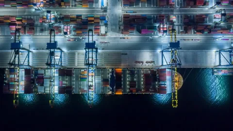 Container , container ship in export and import business and logistics. Vídeos de archivo 130916966