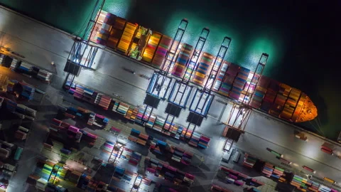 Container , container ship in export and import business and logistics. Stock Footage 130919276