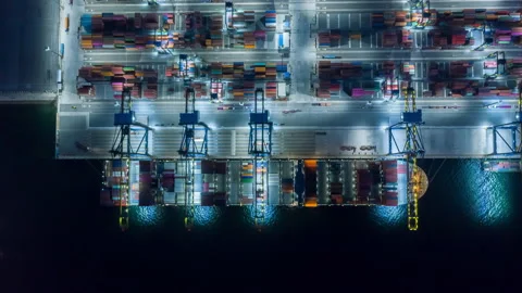 Container , container ship in export and import business and logistics. Stock Footage 130920825