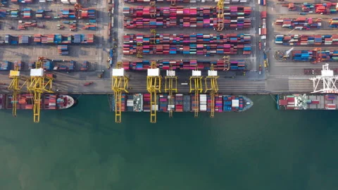 Container , container ship in export and import business and logistics. Stock Footage 131137790