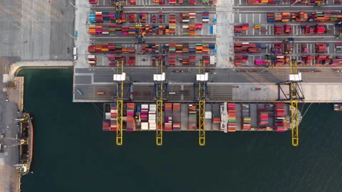 Container , container ship in export and import business and logistics. Stock Footage 131139466