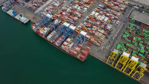 Container , container ship in export and import business and logistics. Stock Footage 131139685