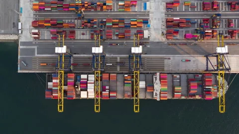 Container , container ship in export and import business and logistics. Stock Footage 131148341