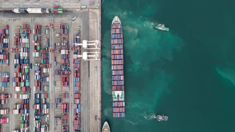 Container , container ship in export and import business and logistics. Stock Footage 138229027