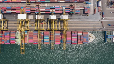 Container , container ship in export and import business and logistics. Stock Footage 138234568
