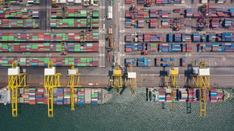 Container , container ship in export and import business and logistics. Stock Footage 138234775