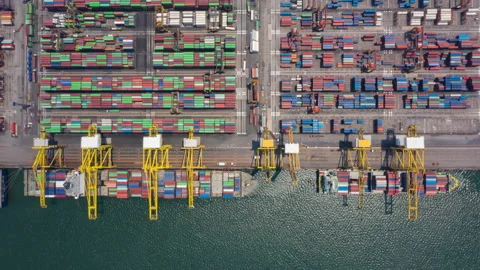 Container , container ship in export and import business and logistics. Stock Footage 138279023