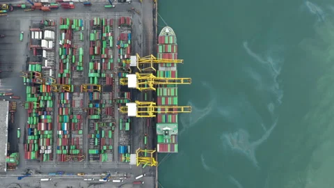 Container , container ship in export and import business and logistics. Stock Footage 138322234