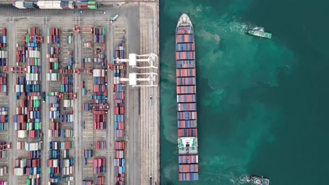 Container , container ship in export and import business and logistics. Stock Footage 138322280