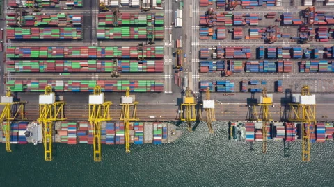 Container , container ship in export and import business and logistics. Stock Footage 138342719