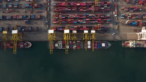 Container , container ship in export and import business and logistics. Stock Footage 139115222