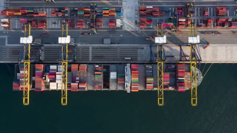 Container , container ship in export and import business and logistics. Stock Footage 139116875