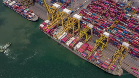 Container , container ship in export and import business and logistics. Stock Footage 139117000