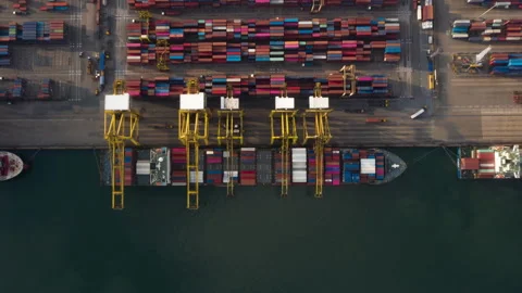 Container , container ship in export and import business and logistics. Stock Footage 139118324