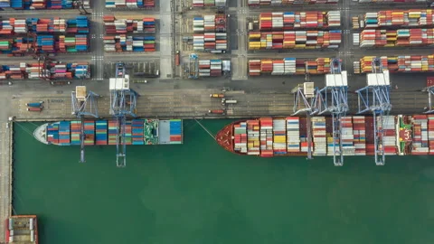 Container , container ship in export and import business and logistics. Stock Footage 139118862
