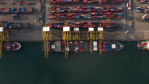 Container , container ship in export and import business and logistics. Stock Footage 139132111