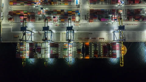 Container , container ship in export and import business and logistics. Stock Footage 139132977