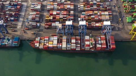 Container , container ship in export and import business and logistics. Stock Footage 139137526