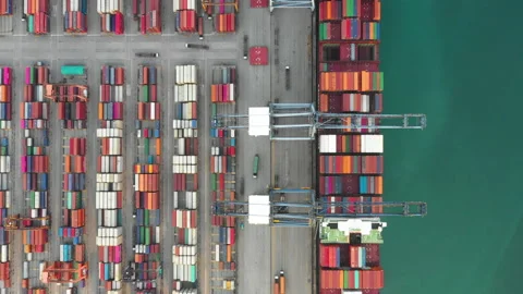 Container , container ship in export and import business and logistics. Stock Footage 139147207