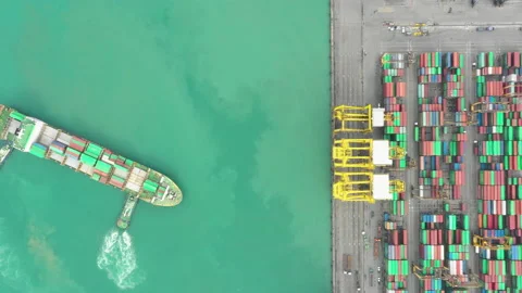 Container , container ship in export and import business and logistics. Stock Footage 139148648