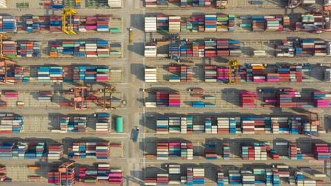 Container , container ship in export and import business and logistics. Stock Footage 154266800