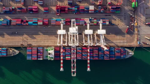 Container , container ship in export and import business and logistics. Stock Footage 157405509