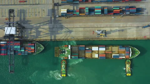 Container , container ship in export and import business and logistics. Stock Footage 157405818