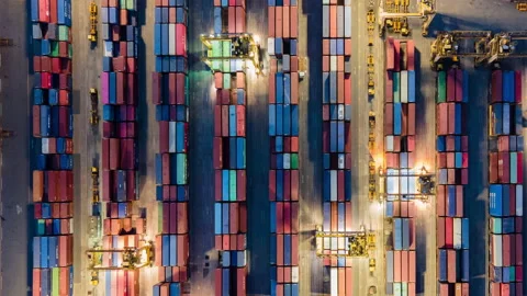 Container , container ship in export and import business and logistics. Stock Footage 160867255