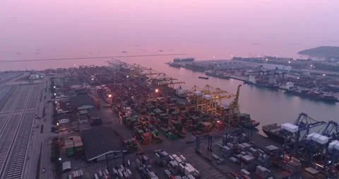 Container , container ship in export and import business and logistics. Stock Footage 160868898