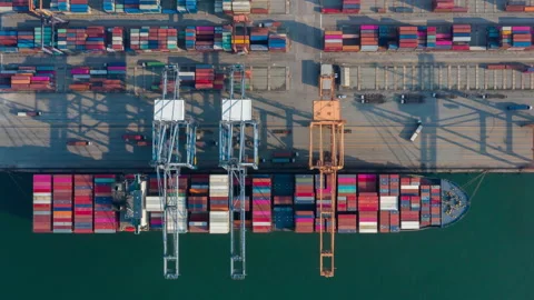 Container , container ship in export and import business and logistics. Stock Footage 160984816
