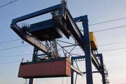 Container crane Stock Photos
