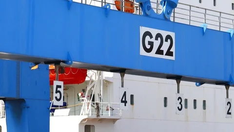 Container crane spreader 4k intro video for business Video stock 91063341