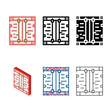 Container for delivery color icon vector variations Stock Illustration