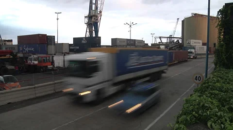Container delivery. Stock Footage 30911444