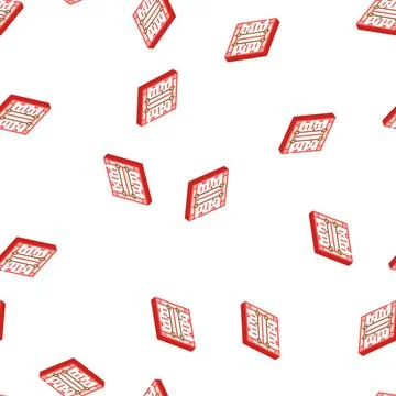 Container for delivery isometric icon seamless pattern Stock Illustration
