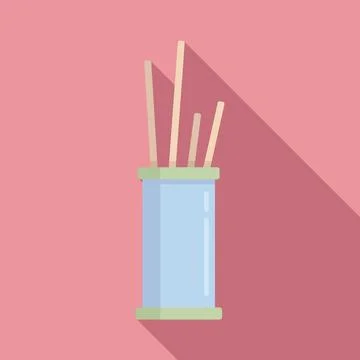 Container diffuser icon, flat style Stock Illustration