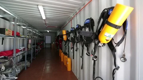 Container with driving apparel Stock Footage 77051810