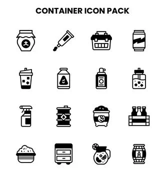 Container DuoTone Design Icons Pack Ilustración de archivo
