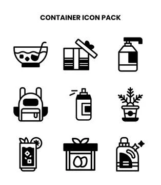 Container DuoTone UI Icons Pack Stock Illustration