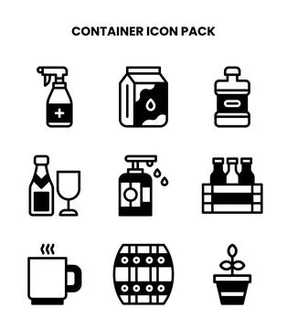 Container DuoTone UI Icons Pack Stock Illustration